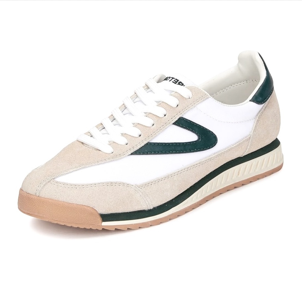 Women's NWOT Tretorn Rawlins Sneakers Green White Suede Canvas